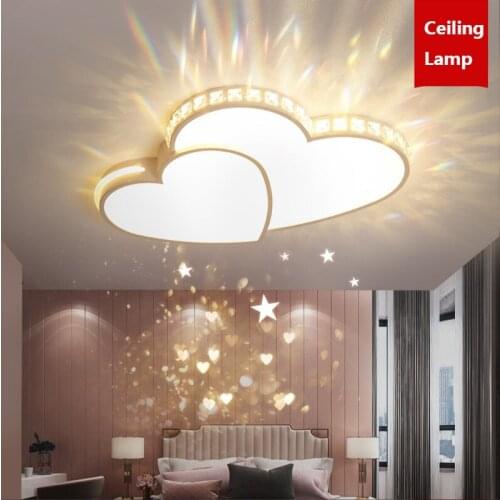 Modern Chandelier Ceiling Lamp LED Chandeliers Heart Shape for Childrens Room Living Room Bedroom Dining Room Dimming Fixture