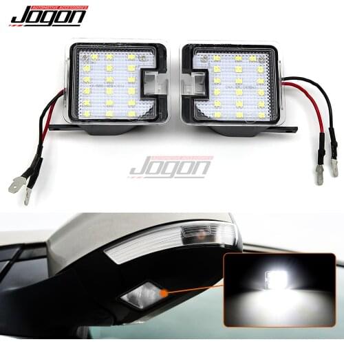 LED Side Wing Mirror Rearview Puddle Light For Ford S-Max 2007-14 Kuga C394 C-MAX Focus MK3 Escape Mondeo Welcome Courtesy Lamp