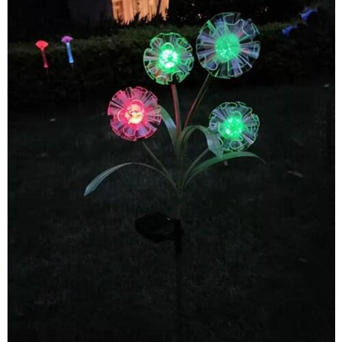 LED Outdoor Waterproof Solar Dandelion Lawn Lights Solar Powered Lamp For Home Garden Yard Lawn Path Outdoor Decoration Lamps