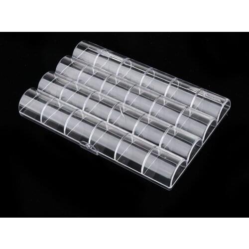 24 Holes Versatile Storage Container Box for Jewelry Earing Nail Art Tip/Charm/Rhinestone,Acrylic /Gel Nails