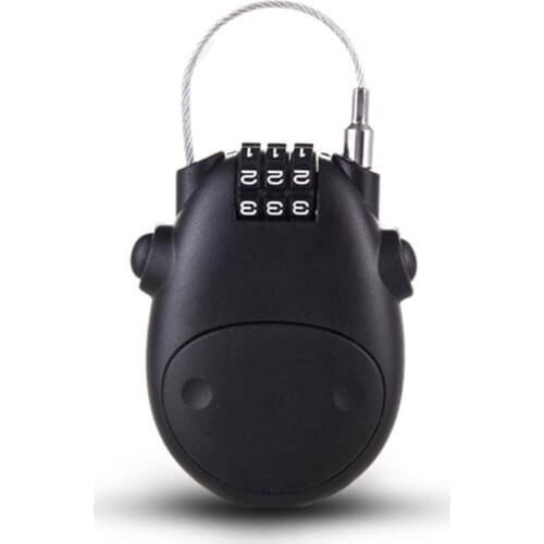 Universal Password Lock Telescopic Wire Rope Steel Cable Code Lock Suitcase Car Sled Motorcycle Helmet Password Lock