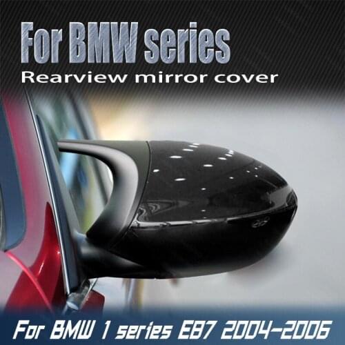 Car High Quality Side M Style Glossy Black Replacement Rearview Mirror Cover Caps for BMW 1 Series E87 2004 2005 2006