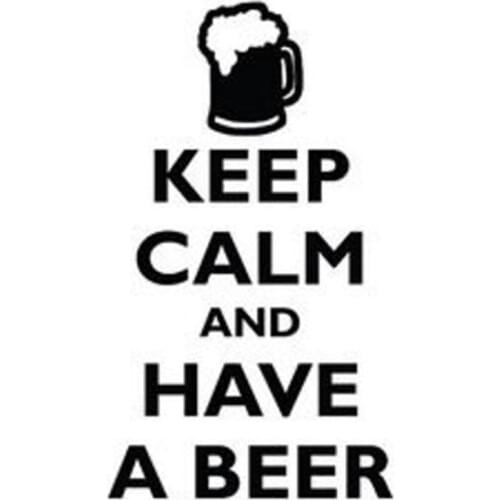 8.4X14.8CM KEEP CALM AND HAVE A BEER Interesting Vinyl Decal Car Sticker Car-styling S8-0634