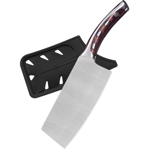 XYJ Full Tang 7 Inch Cleaver Kitchen Knife Chopping Knives Japanese Stainless Steel Chef Knife With Resin Fibre Handle