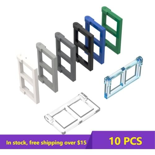 10PCS MOC Bricks 60608 1x2x3 window sash GDS-792-180 ldd60608 3854 For Building Blocks Parts Educational High-Tech Parts Toys