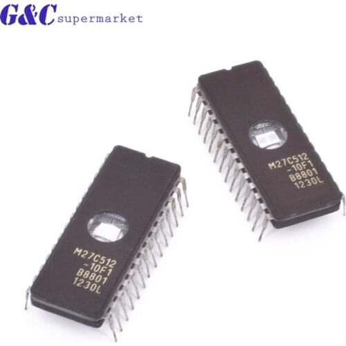 10 pcs M27C512-10F1 27C512 M27C512 eprom, Uv 512 KBIT CDIP-28 In Stock