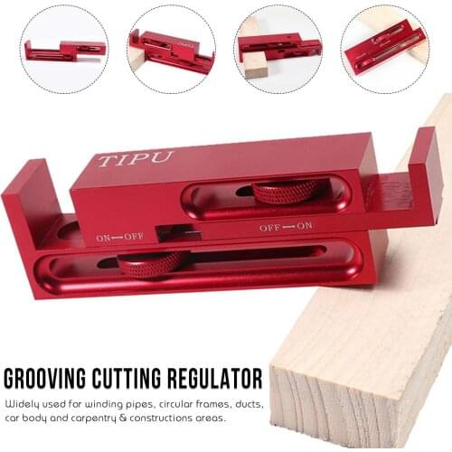 15mm Saw Slot Regulator With Box Push Table Saw Slot Adjuster Movable Measuring Block Length Compensation Woodworking Tools