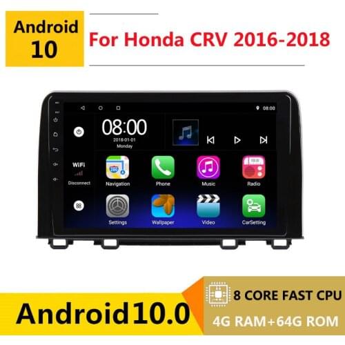 2 din 8 core android 10 car radio auto stereo for Honda CRV CR-V 5 RT RW 2016 2017 2018 navigation GPS DVD Multimedia Player