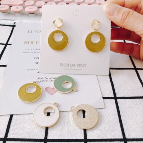 2 pieces / lotglassRoundk goldearringsSuppliesforJewelryAcces soriesstainlesssteeljewelrydiyjewelryOther