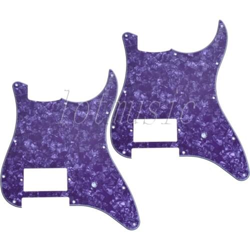 2Pcs Purple Pearl Electric Guitar Pickguard 4Ply 11 Hole For Electric Strat Style Replacement