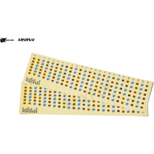 Acoustic Electric Guitar Neck Fretboard Fingerboard Note Scale Label Sticker Fret color Sticker