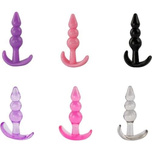 1PC Anal Beads Jelly Anal Plug Butt Plug G-spot Prostate Massager Silicone Adult Sex Toys For Woman Men Gay Erotic Products