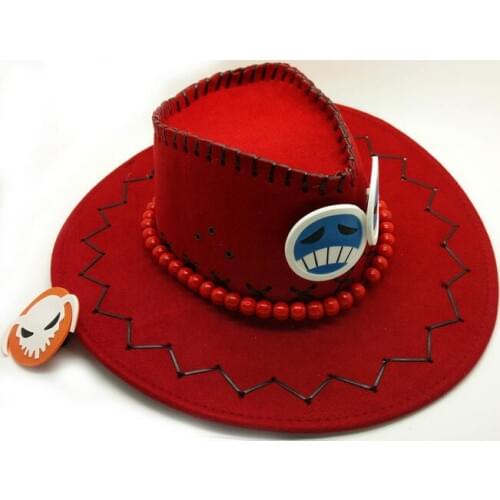 Anime One Piece Portgas D Ace COSPALY hat COS cowboy hat anime props