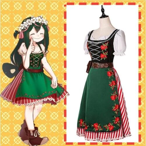 Anime My Hero Academia Cosplay Costumes Tsuyu Asui Cosplay Costume Halloween Carnival Party Boku No Hero Academia Cosplay Dress
