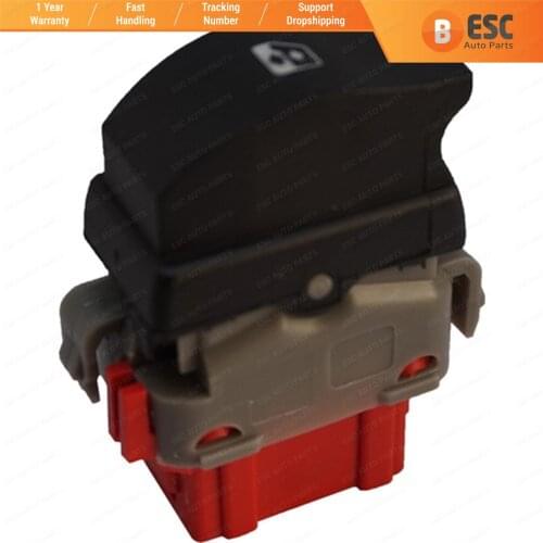 ESC EDP858 Front Driver Window Control 6-Pin Switch 8200199518 for Renault Master Trafic Movano