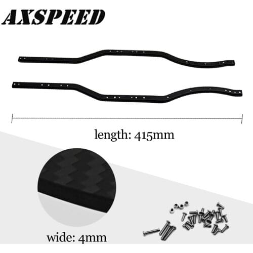 AXSPEED 1Pair RC Car Girder Side Frame Chassis Rails for 1/10 RC Crawler Axial SCX10 Upgrade Accessories