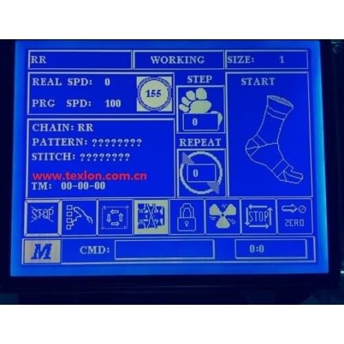 SooSan Hosiery Machine SS-604U Use Winstar Display