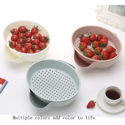 European-style double detachable plastic fruit basket lazy fruit tray melon seed fruit drain tray home creative living room cand