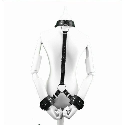 Adult Games Erotic Sex Toys For Woman Couples Slave Neck Handcuffs Bondage Collar Erotic Restraints Toys Cosplay Wrist Cuffs