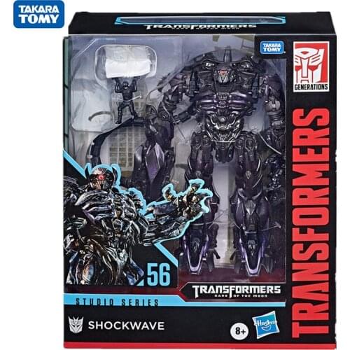 25cm Transformers Toys Studio Series 56 Leader Class Dark of The Moon Shockwave Action Figure Volwassenen Collectie Model