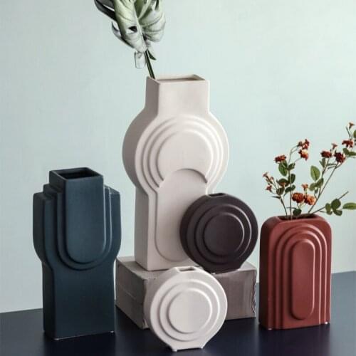 European Style Ceramic Vase Dried Flower Flower Arrangement Accessories Living Room Decoration Countertop Vase Home Decoration