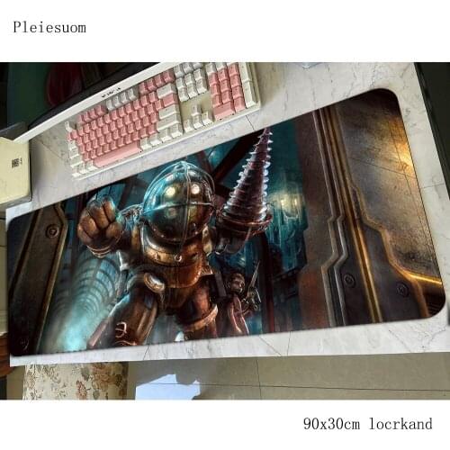Bioshock mouse pad 90x30cm gaming mousepad anime Domineering office notbook desk mat Professional padmouse games pc gamer mats