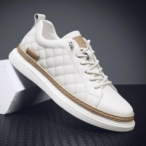 New Mens Genuine Leather Casual Shoes Fashion Mens Sneakers Spring Autumn Leisure Walk Hiking Shoes Male Outdoor Shoes Men Shoe