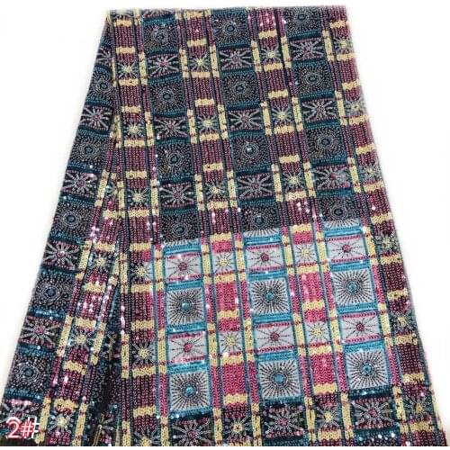 Hot-selling exquisite and colorful checkered series of laminated tulle embroidery, suitable for fashionable ladies' skirt design