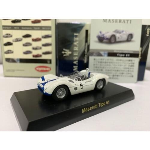 KYOSHO 1:64 Maserati Tipo 61 Le Mans racing #5 Collect die casting alloy trolley model