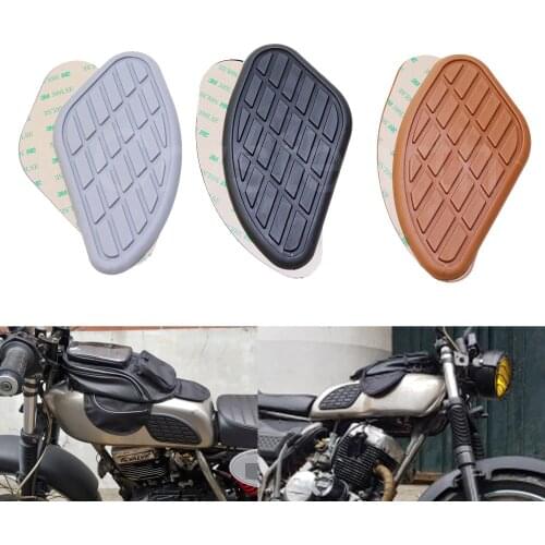 Motorcycle Fuel Tank Knee Pads Protector Stickers Side Panels Decal For Harley Honda Yamaha Cafe Racer Vintage Tank Traction Pad