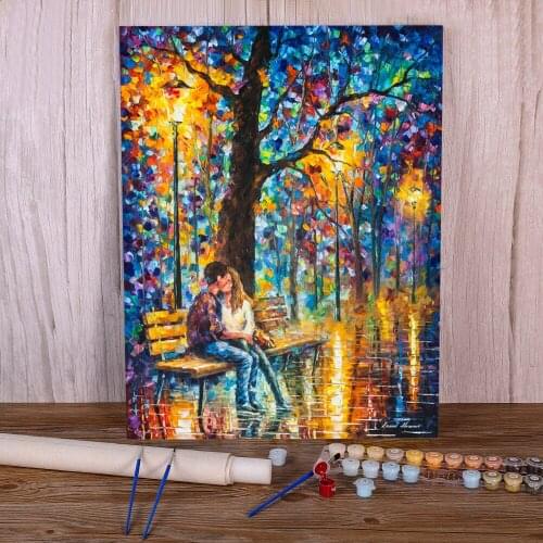 Oil Painting Style Happiness DIY Painting By Numbers Kit Oil Paints 50*70 Canvas Pictures Handmade Crafts For Adults Art