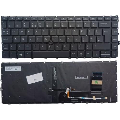 NEW UK laptop keyboard For HP 745 G7 840 G7 UK keyboard With pointing stick with backlight NO frame