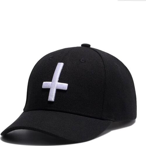 2020 new Simple Cross Embroidery Baseball Cap Hip Hop Streetwear Black White Hat Outdoor Visor Sun Hats Unisex Cotton dad caps