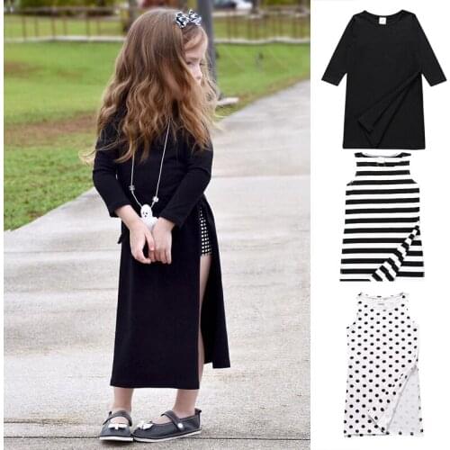 New 2021 baby dress casual kids clothes fashion bow baby clothing summer style dresses cotton child outfits costumes