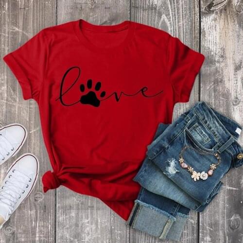 New Harajuku Tops Fashion T Shirt Woman Funny Cat Paw Letter Printing Women Tee Shirt Graphic T-Shirt O-Neck Summer Top For Girl