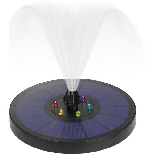 New Fashion Design ABS Solar Water Panel Power Geyser Pump Kit Pool LED lights Garden Pond Watering Submersible