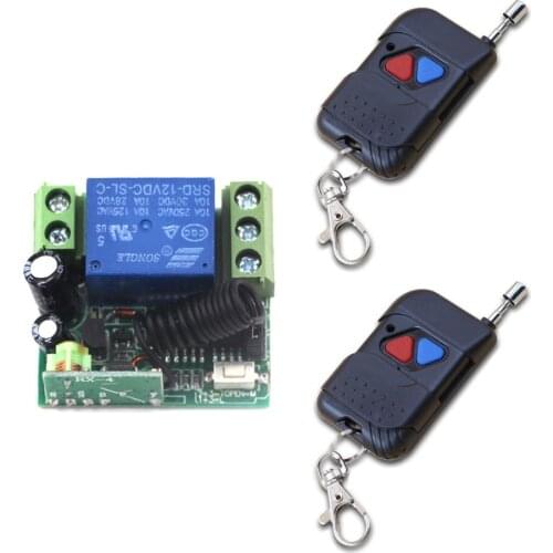 New High Quality DC 12V 10A 1 CH Wireless Mini Switch Relay Receiver Remote Control Switch Transmitter For Light 315Mhz