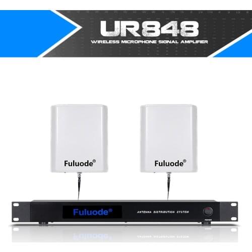 Professional one-tow four-wireless microphone signal antenna amplifier enhances 1200-meter stage conference signal enhancement