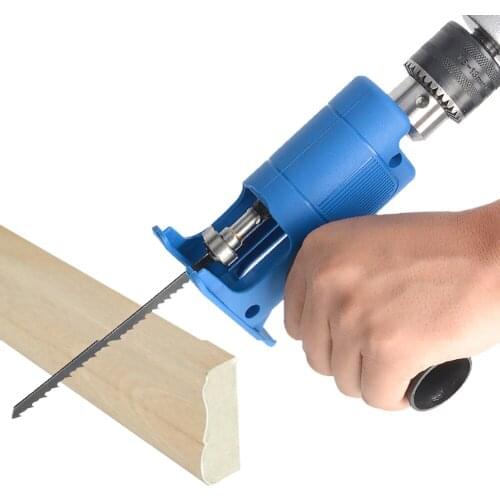 Professional Portable Reciprocating Saw Adapter High Efficiency Electric Drill Tools Attachment With 3pcs Saw Blades
