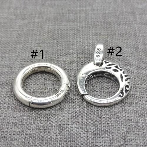 Sterling Silver Spring Ring Style Trigger Clasp for Bracelet Necklace