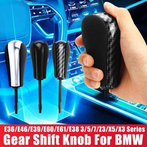 Black/Silver/Carbon Car Auto styling Automatic vehicles Gear Shift Knob Stick for BMW E46 E60 E39 E83 E53 E61 3 5 7 X Series