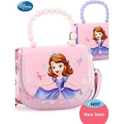 Disney Sofia Handbag for Girls Shoulder Bag Multifunctional PU Messenger Cross Body Mini Small Bag Girls Tote Diagonal Bag Gift