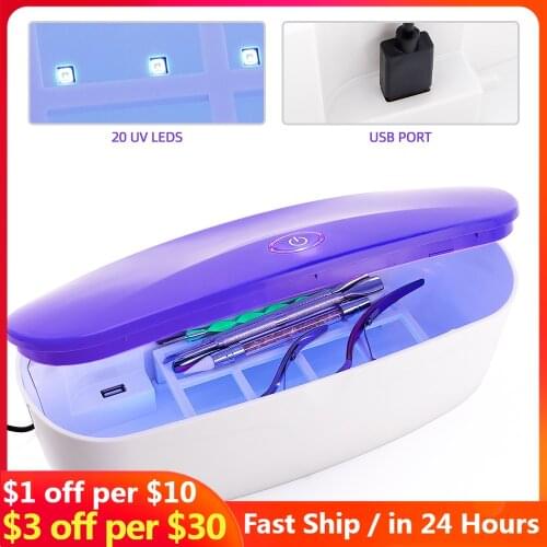 20 LEDs UV Sterilizer Box Nail Tools Accessoires Dry Temperature Sterilizer For Nails Equipment Cosmetics Sterilizer Machine