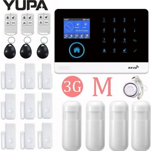 YUPA 3G WIFI Smart Home Security Alarm System Burglar Anti Theft 2.4 inch TFT Colorful LCD Screen Wireless Home Burglar Alarm
