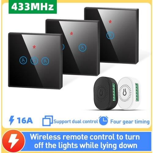 Smart Switch Mini 16A Smart Home Touch Switch 433Mhz Module Electrical Wireless Switch For 2 Way Timing Remote Control On Off