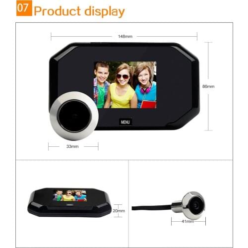 3.0inch 160 degree Wide Angle IR Night Vision Video Door Phone Long Time Standby Visual Peephole Viewer