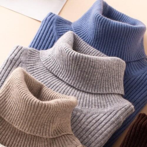 Turtleneck Cashmere Sweater Women 2021 Autumn Winter Korean Long Sleeve Pullover Female Knitted Sweater Jumper Soft Warm Pull