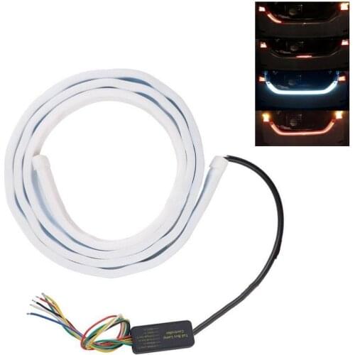 Fluid LED Strip Car Trunk Area Illumination Rear Brake Four Colors Car Type Flow 1.2m/1.5m 12V Car Light Tailgate Turn Signal