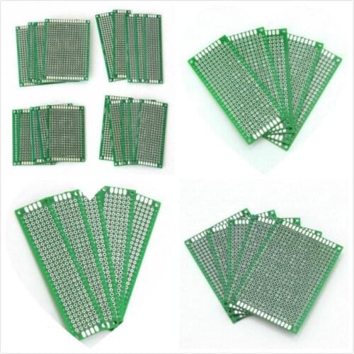 10/20 pcs Green Double-sided Tinned Spray Tin Plate PCB Universal Board for 9x15cm 8x12cm 7x9cm 6x8cm 5x7cm 4x6cm 3x7cm 2x8Cm