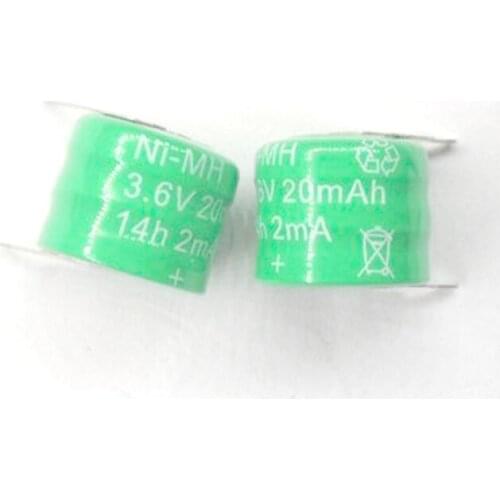 10pcs/lot New Ni-MH 20mAh 3.6V Rechargable Battery Cells